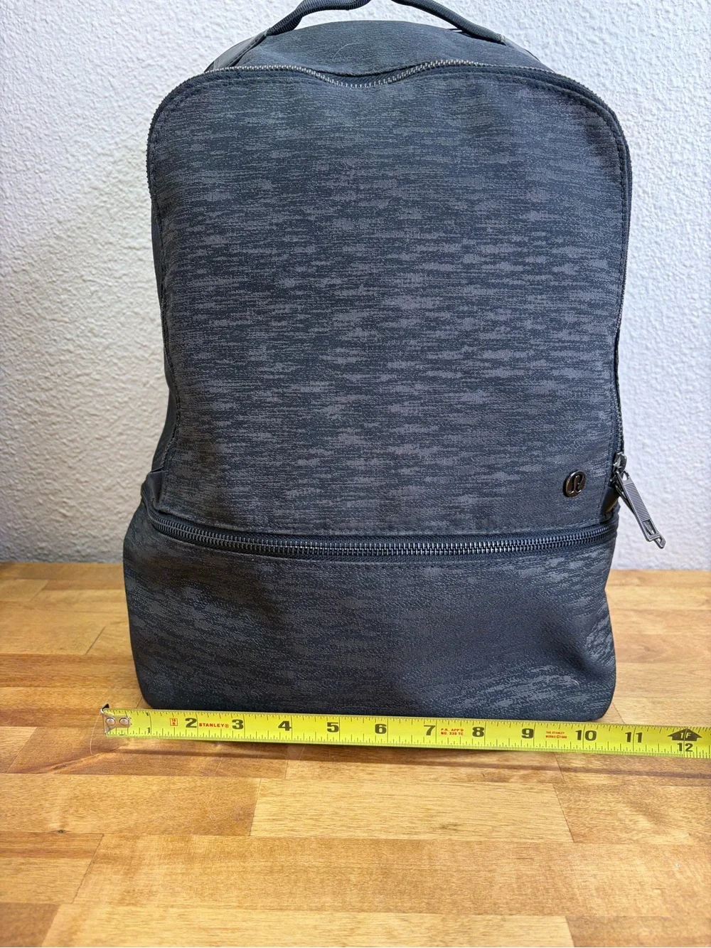 Lululemon City Adventurer Backpack Heathered Grey Black Orange Lining Laptop OS